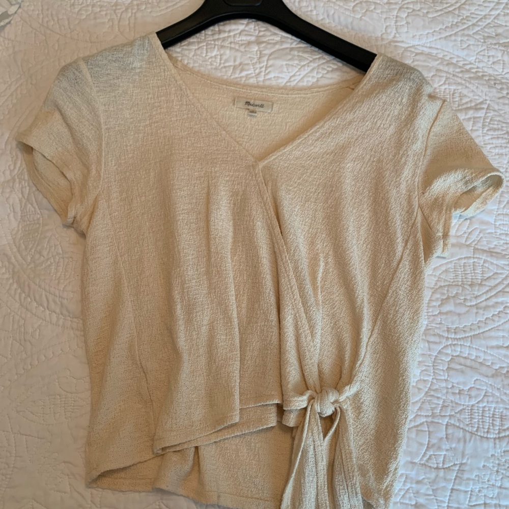Madewell cream colored blouse. Size medium